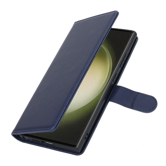 Husă cu clapetă pentru Samsung Galaxy S23 Ultra, portofel, pentru MagSafe, albastru închis