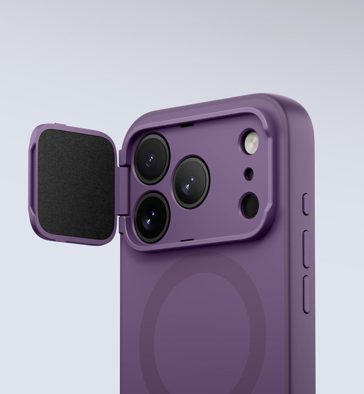 Husă Suritch rezistentă la șocuri, cu suport și capac pentru cameră, pentru MagSafe pentru iPhone 17 Pro Max