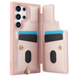 Husa pentru Samsung Galaxy S25 Ultra, Leather Flower Card Slot, roz