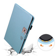 Husă pentru iPad 10.2" 2021/2020/2019 (9/8/7 gen.), cu clapetă, animal, albastru