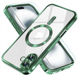 Husă pentru iPhone 16 Plus, Electro MagSafe, verde + Sticlă pentru ecran