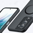 Matt Case pentru Xiaomi Redmi 15 5G / 4G, pentru MagSafe, negru translucid