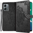 Cu clapetă pentru Motorola Moto G14, Mandala, negru