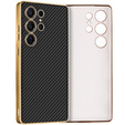 Huse pentru Samsung Galaxy S25 Ultra, GKK Leather, carbon negru