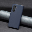 Cu clapetă pentru Samsung Galaxy A25 5G, Wallet Litchi Leather, albastru închis + sticlă 9H