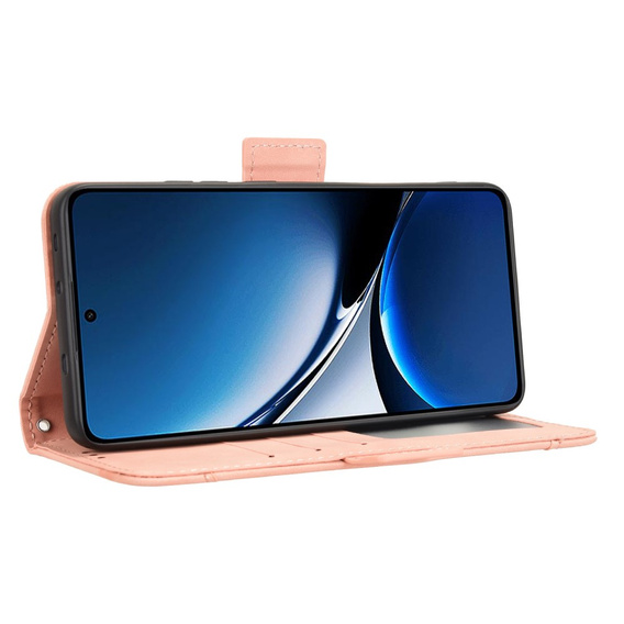 Cu clapetă pentru Xiaomi Poco X7 Pro 5G, Card Slot, roz