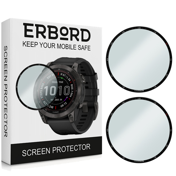 2x ERBORD Hybrid Glass pentru Garmin Fenix 7