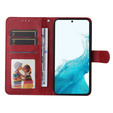 Cu clapetă pentru Samsung Galaxy A54 5G, Leather Wallet, roșu