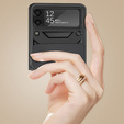 Husă blindată pentru Samsung Galaxy Z Flip 4 5G, CamShield Slide, negru