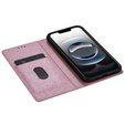 Carcasa flip pentru iPhone 16E, Card Slot Glittery, roz
