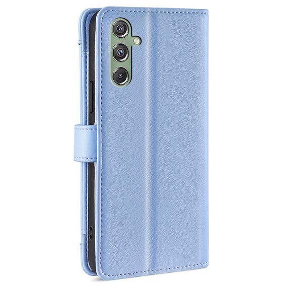 Cu clapetă pentru Samsung Galaxy M34, Wallet Zipper Pocket, albastru