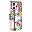 Cu clapetă pentru Motorola Moto G53 5G / G23 / G13, Wallet, tree of life, alb
