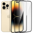 2x sticlă călită pentru iPhone 14 Pro Max, ERBORD 3D pentru întregul display