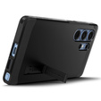 Carcasa Spigen pentru Samsung Galaxy S25 Ultra, Tough Armor Mag MagSafe, negru + 9H Tempered Glass