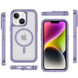 Carcasă cu ramă pentru iPhone 13/14, pentru MagSafe, transparent / violet