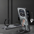 Carcasă pentru Xiaomi Redmi Note 14 Pro 5G /  Poco X7 5G, Military MagSafe, gri + 9H Glass