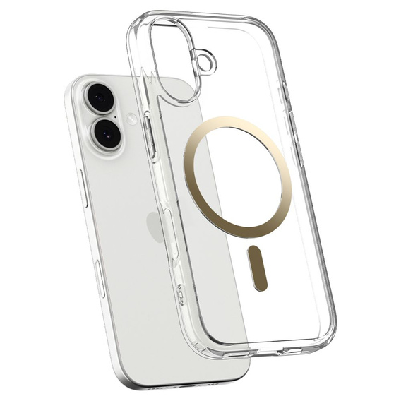 Carcasă Spigen pentru iPhone 17, Ultra Hybrid MagSafe, transparentă / aurie