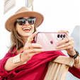Huse pentru Samsung Galaxy A54 5G, Electro heart, roz rose gold + 2x sticlă 9H