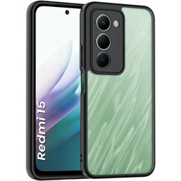 Carcasă pentru Xiaomi Redmi 15 5G / 4G, cu protecție pentru cameră, transparentă cu laturi negre