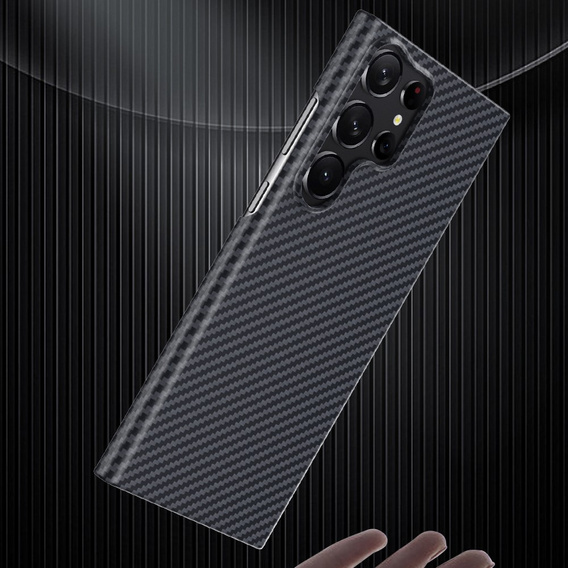 Husă pentru Samsung Galaxy S23 Ultra, Aramid Fiber Cover, negru