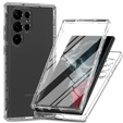 Carcasă pentru Samsung Galaxy S23 Ultra, Shockproof, cu folie, transparentă