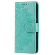 Cu clapetă pentru Samsung Galaxy A55 5G, Mandala Flower, verde