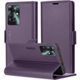 Husă pentru Oppo Reno 11F, ERBORD Glossy Litchi, portofel cu clapetă, violet