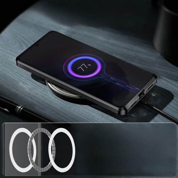 Carcasă de protecție pentru camera foto pentru Samsung Galaxy Note 20 Ultra, CamShield MagSafe, transparent / negru