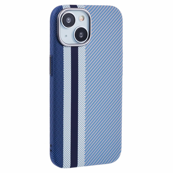 Carcasa pentru iPhone 13, Carbon Fiber MagSafe, albastru
