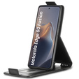 Cu clapetă pentru Motorola Edge 60 / 60 Fusion, Flip, negru