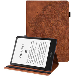 Husă cu clapetă pentru Amazon Kindle Paperwhite 5 (2021), flower, albastru