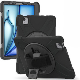 Husa blindată pentru Apple iPad Air 11" 6 gen. 2024 (A2902, carcasă de protecție 360 cu slot pentru stylus, negru