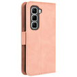 Cu clapetă pentru Infinix Hot 50 Pro+ 4G, Card Slot, roz