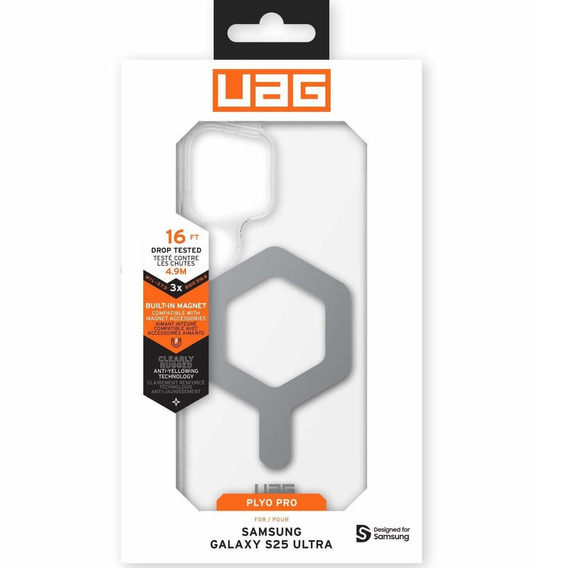 Urban Armor Gear Huse pentru Galaxy S25 Ultra, Plyo MagSafe, transparentă