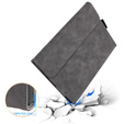 Huse pentru Microsoft Surface Pro 9, Wallet Pen Slot, gri