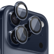 2x ERBORD OPTIK Pro sticlă călită pentru iPhone 16 Pro / 16 Pro Max camera foto, negru