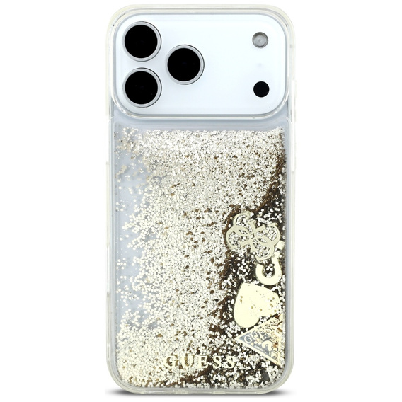 Husă GUESS Liq. Glitter 4 Charms pentru iPhone 17 Pro