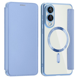 Cu clapetă pentru Samsung Galaxy S25 Edge, RFID Wallet MagSafe CamShield, albastru