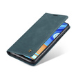 Husa CASEME pentru Xiaomi do Redmi Note 9s / 9 Pro, Leather Wallet Case, albastru