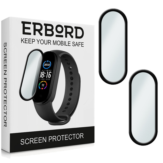 2x ERBORD Hybrid Glass pentru Xiaomi Mi Band 5
