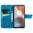 Cu clapetă pentru Motorola Moto G32, Butterfly, albastru