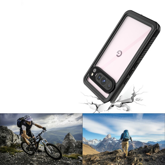 Husă impermeabilă IP68 pentru Google Pixel 9 Pro, Redpepper, negru