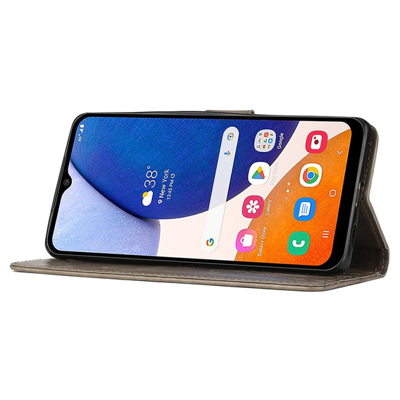 Cu clapetă pentru Samsung Galaxy S23 FE, Butterfly, gri