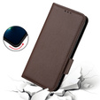 Cu clapetă pentru Xiaomi Redmi Note 12 5G / POCO X5 5G, Wallet Litchi Magnet, maro