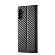 Carcasă cu clapetă pentru Samsung Galaxy S25 FE, Carbon LC.IMEEKE, negru