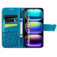 Cu clapetă pentru Infinix Hot 50 Pro+ 4G, Butterfly, albastru