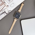 Curea din piele pentru Apple Watch 1/2/3/4/4/5/6/6/7/8/SE/Ultra 42/44/45/49mm, bej