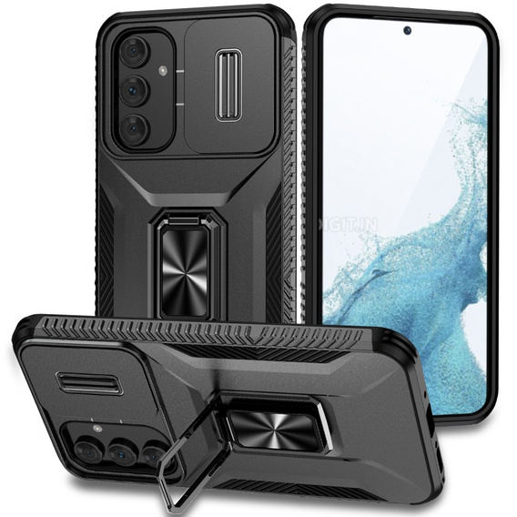 Carcasă blindată pentru Samsung Galaxy A54 5G, armată Slide Ring, negru