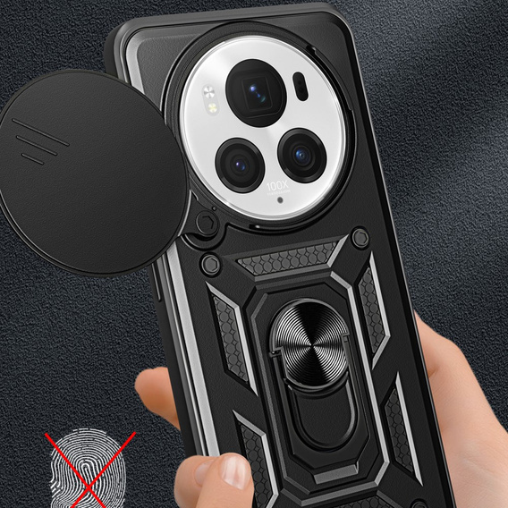 Husă blindată pentru Honor Magic 6 Pro 5G, CamShield Slide, negru