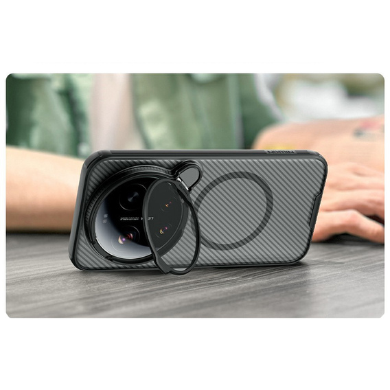 Husă magnetică Nillkin CamShield Prop pentru Xiaomi 17 Ultra, negru